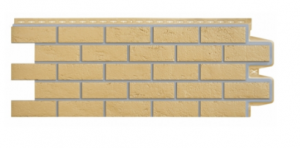 Фасадная панель Grand Line состаренный кирпич Премиум горчичный